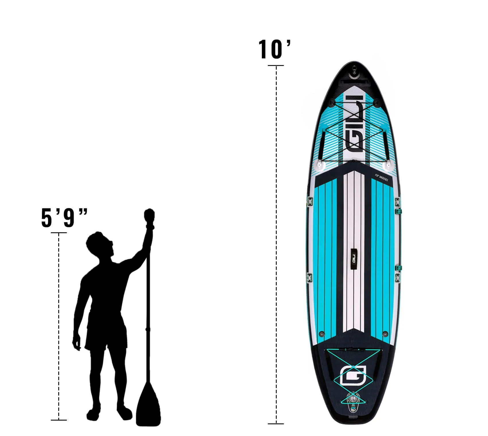 10' Mako Inflatable Stand Up Paddle Board