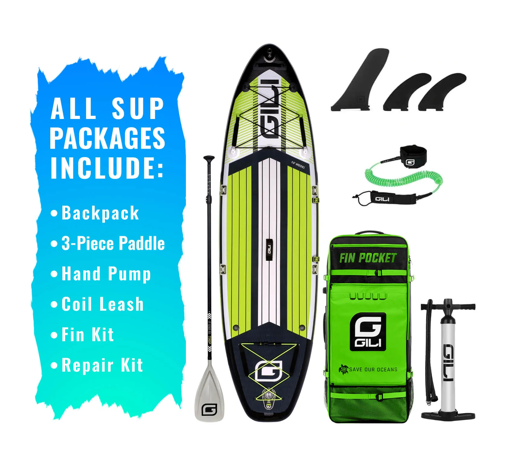 10' Mako Inflatable Stand Up Paddle Board