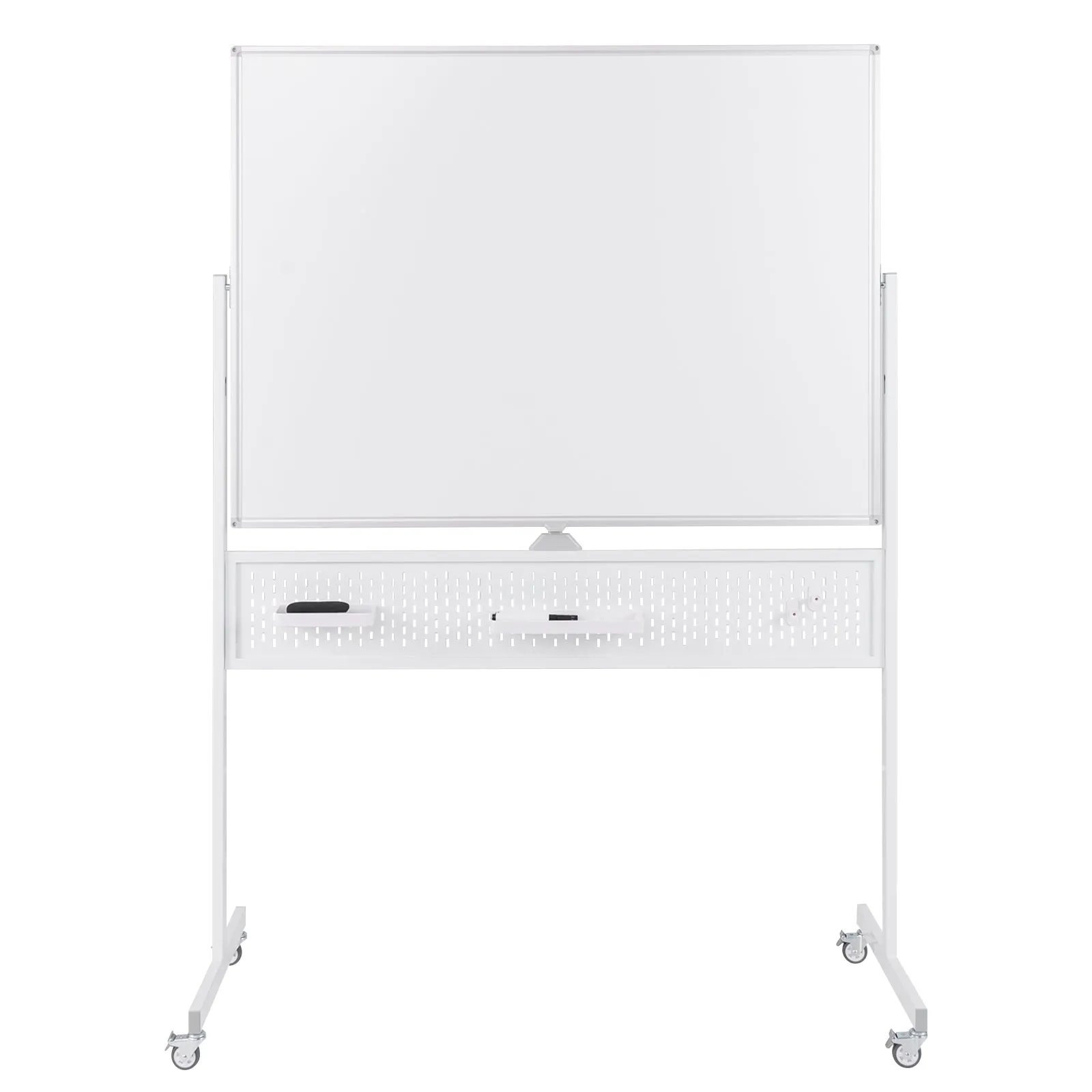 120 x 90 CM Double-Sided Dry Erase Mobile Board with Stand-White