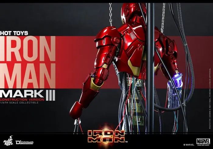 1:6 Marvel : Iron Man - Mark III Construction Version Figure DS003 Hot Toys