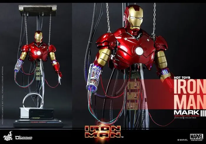 1:6 Marvel : Iron Man - Mark III Construction Version Figure DS003 Hot Toys