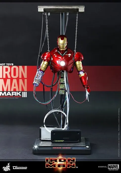 1:6 Marvel : Iron Man - Mark III Construction Version Figure DS003 Hot Toys