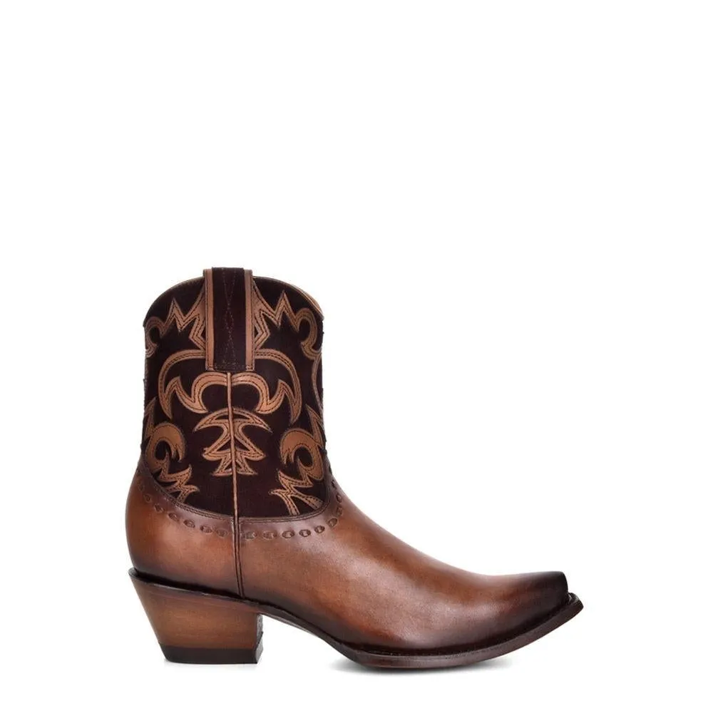 1GH9RS - Cuadra brown western cowgirl cowhide leather ankle boots for women