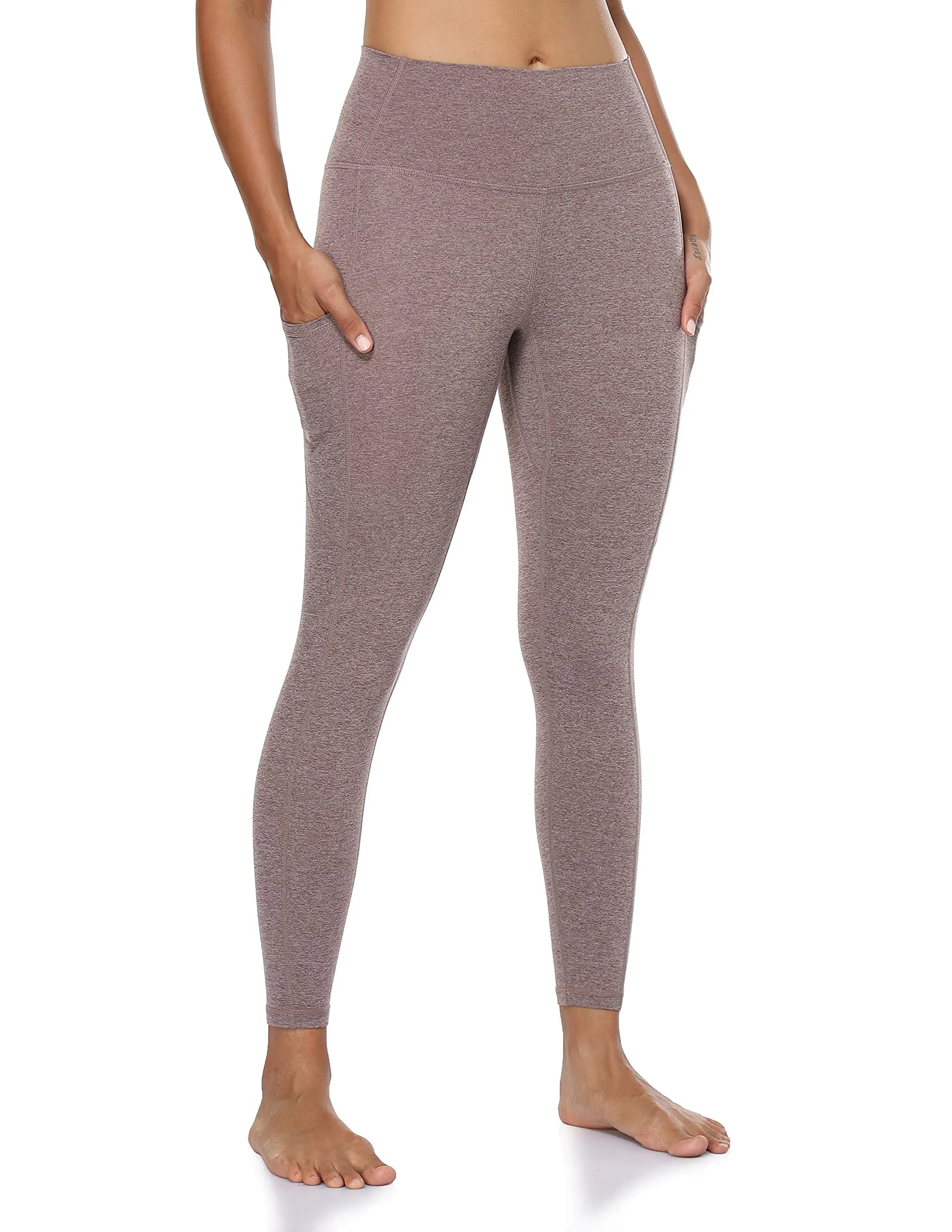 25" High Waisted Athletic Pants With Pocket