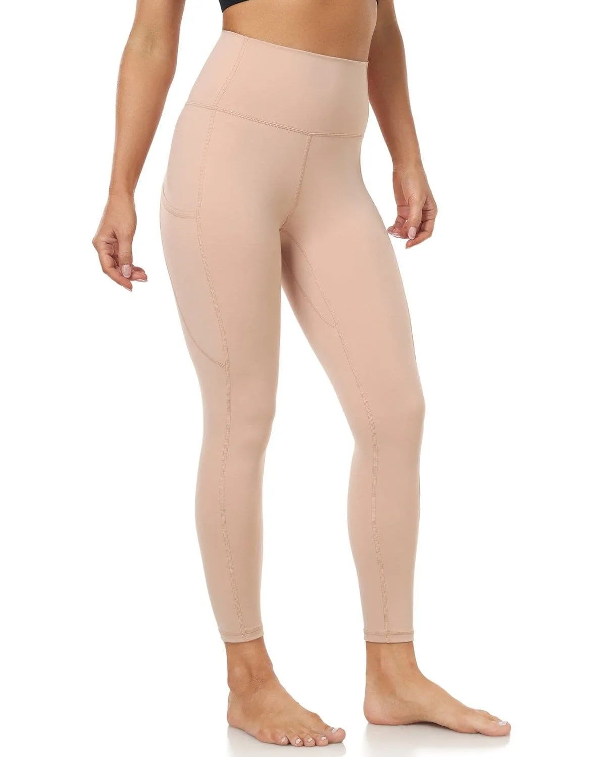 25" High Waisted Athletic Pants With Pocket