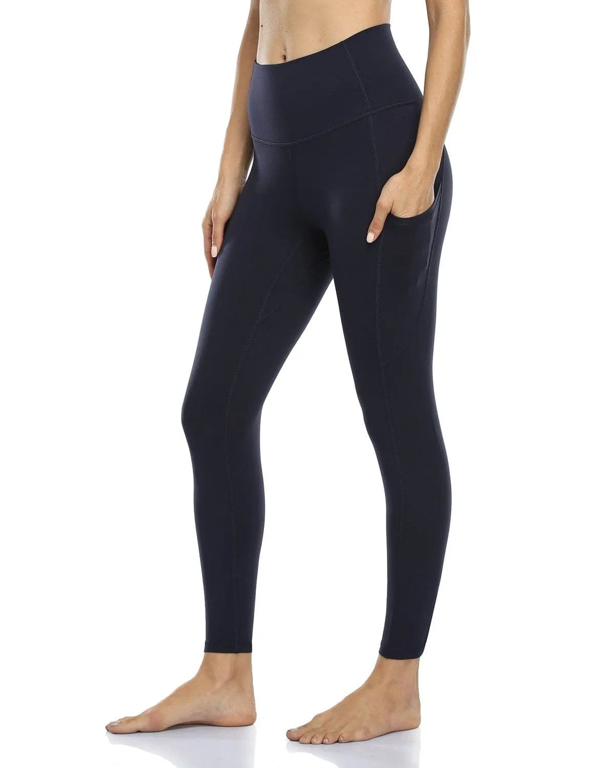 25" High Waisted Athletic Pants With Pocket