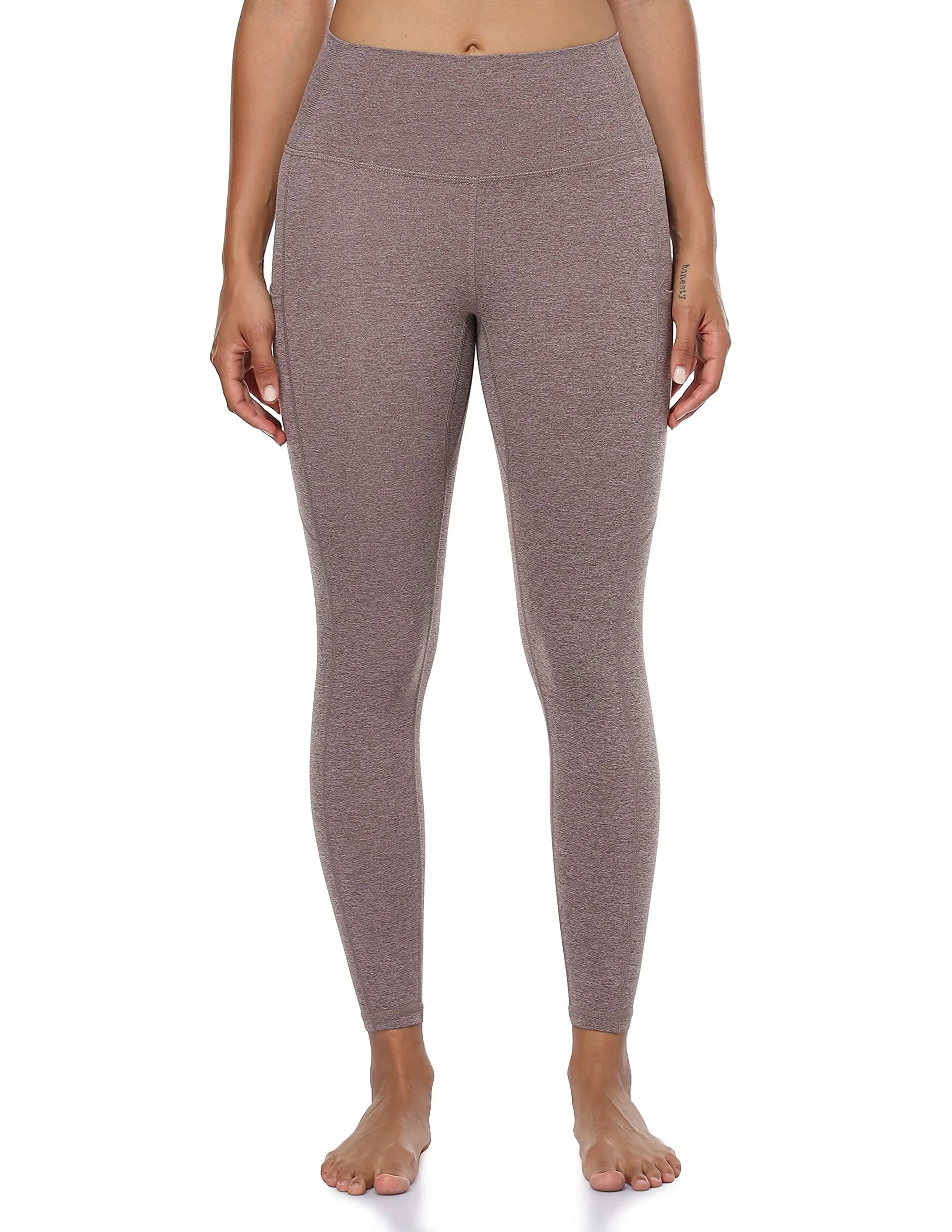 25" High Waisted Athletic Pants With Pocket