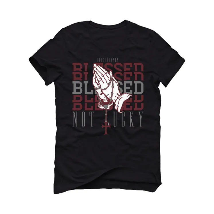 A Ma Maniére x Air Jordan 5 “Black” | illcurrency Black T-Shirt (Blessed not lucky)