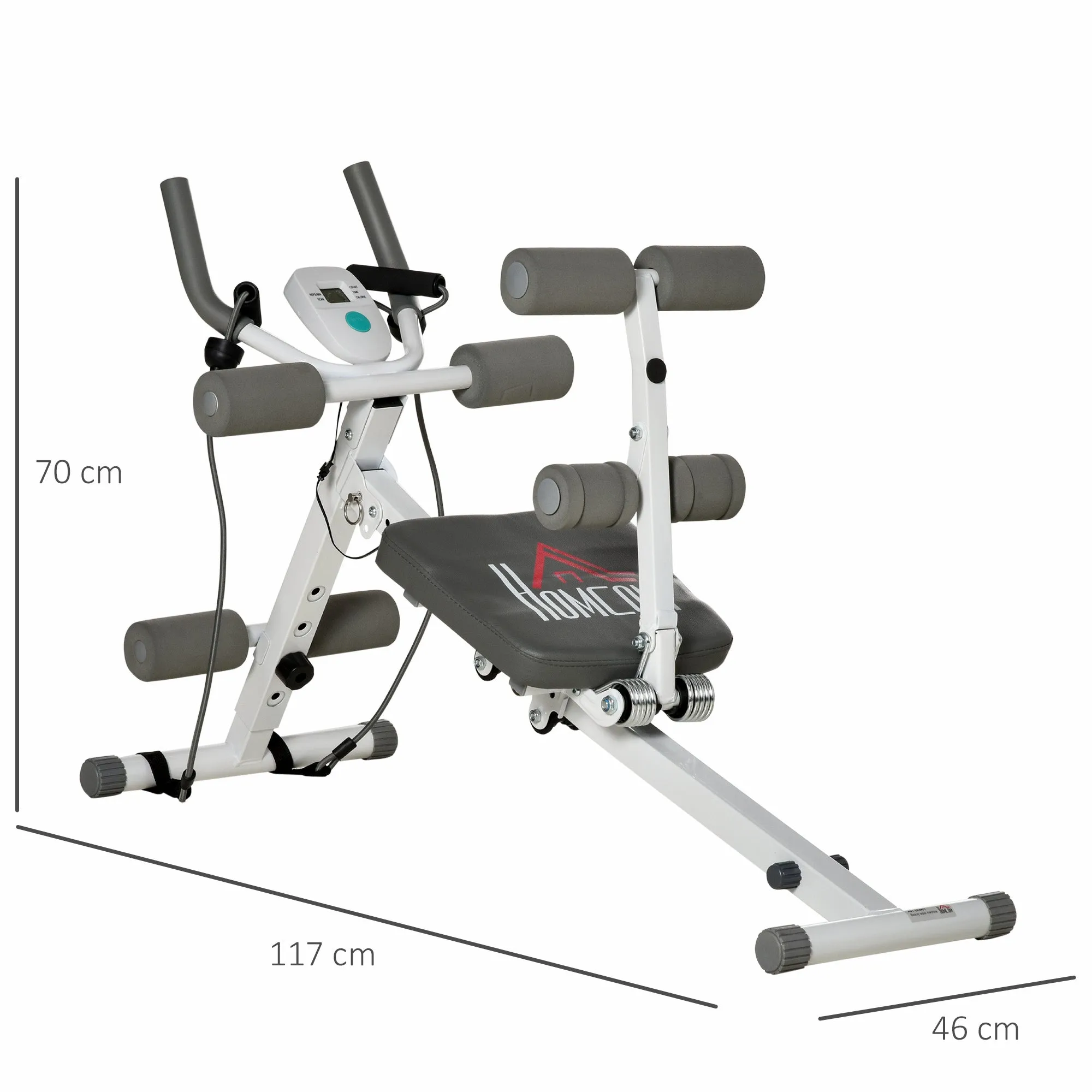 Abdominal Trainer Core Workout Exercise Foldable Adjustable Steel Frame