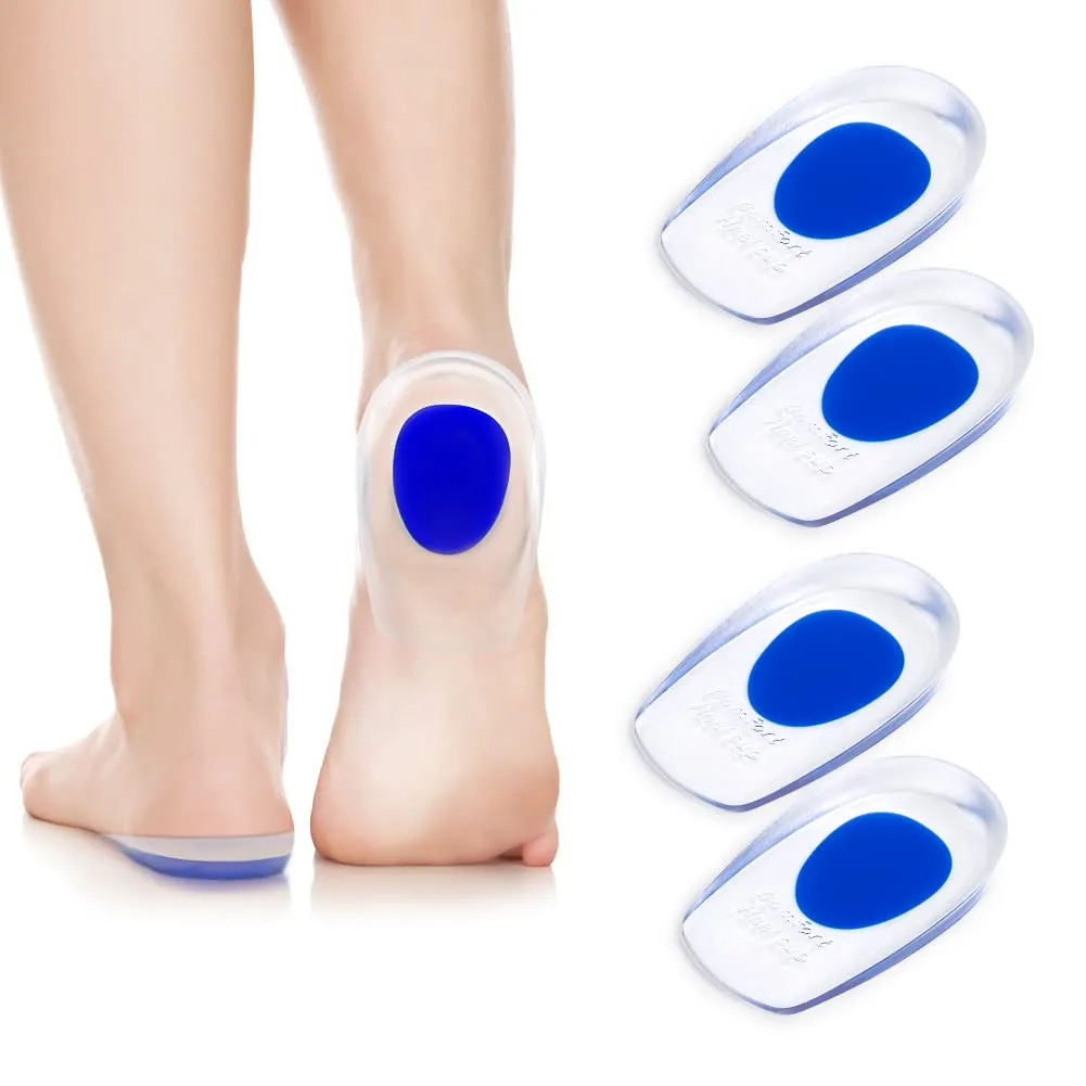 ACWOO heel spur insoles, 2 pairs of heel pads, heel protection for shoes, soft gel insoles, insoles, heel spurs for women and men, heel cushion orthopedic for the heel and Achilles tendon (S) 35-39