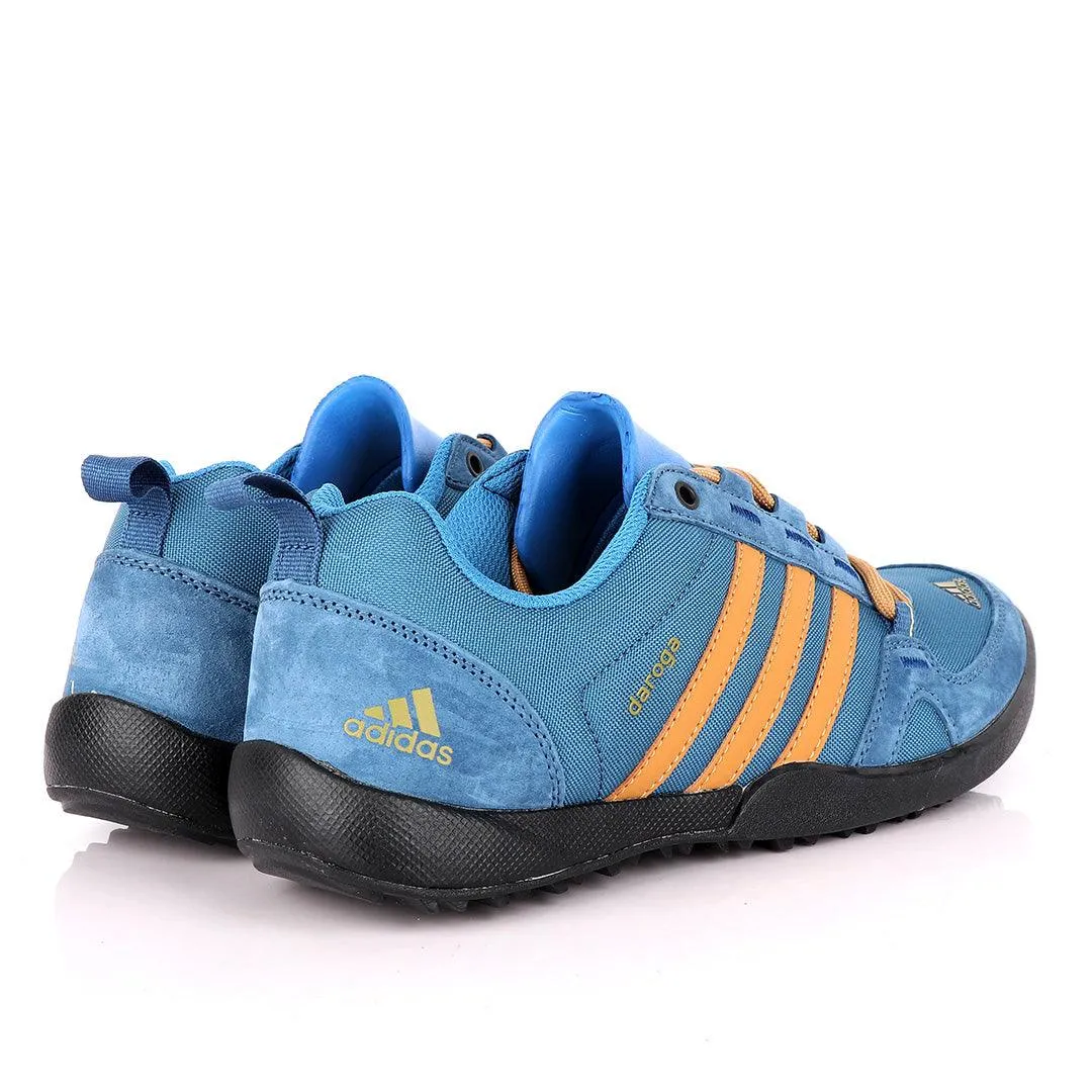 Adidas Daroga Trendy Blue And Brown Sneakers