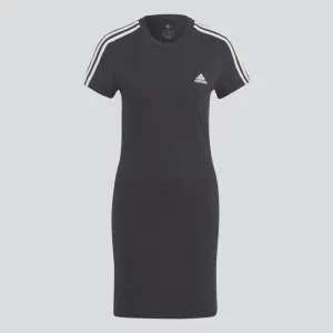 Adidas Women's Essentials 3-Stripes Single Jersey Fitted Short Dress