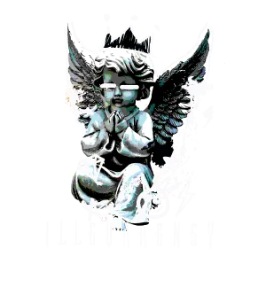 Air Jordan 4 White Thunder Black T-Shirt (Graffiti Angel)| illcurrency