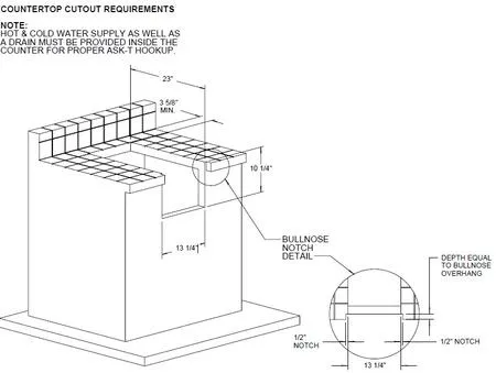 Alfresco 14″ Stainless Steel Outdoor Rated Prep and Wash Sink