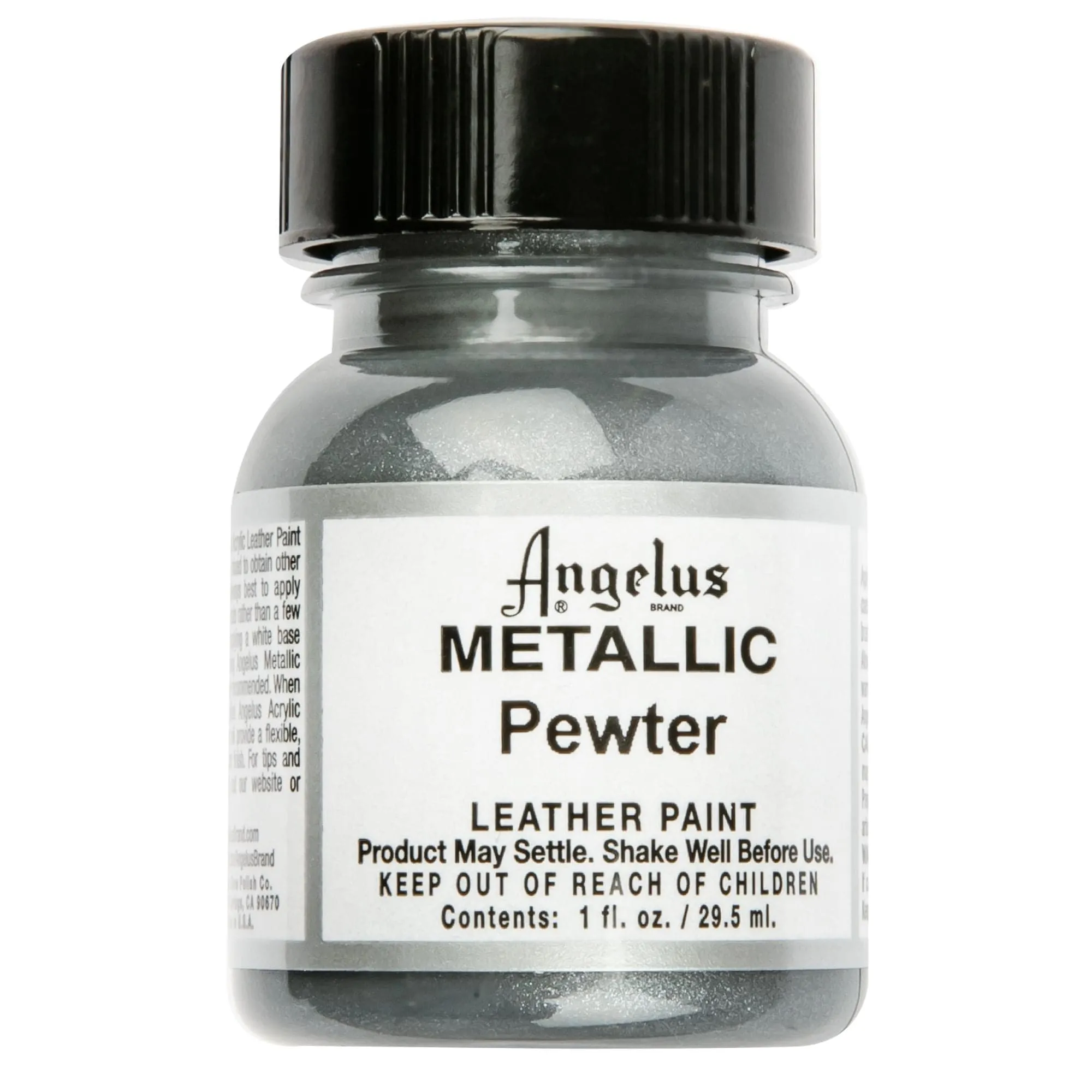 Angelus Acrylic Paint Pewter #143 29Ml Use On Leather, Vinyl Or Fabric