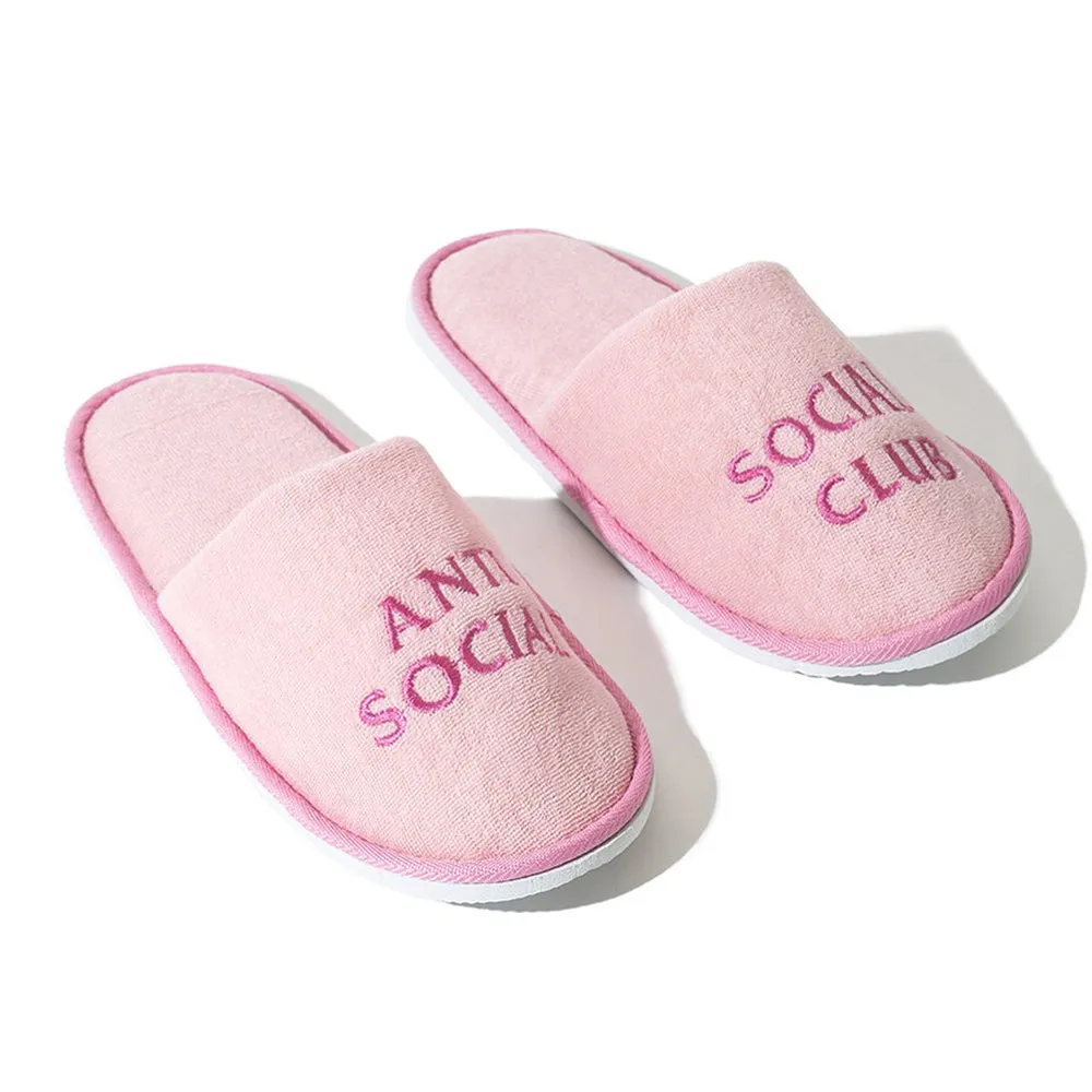 Anti Social Social Club House Slippers Pink