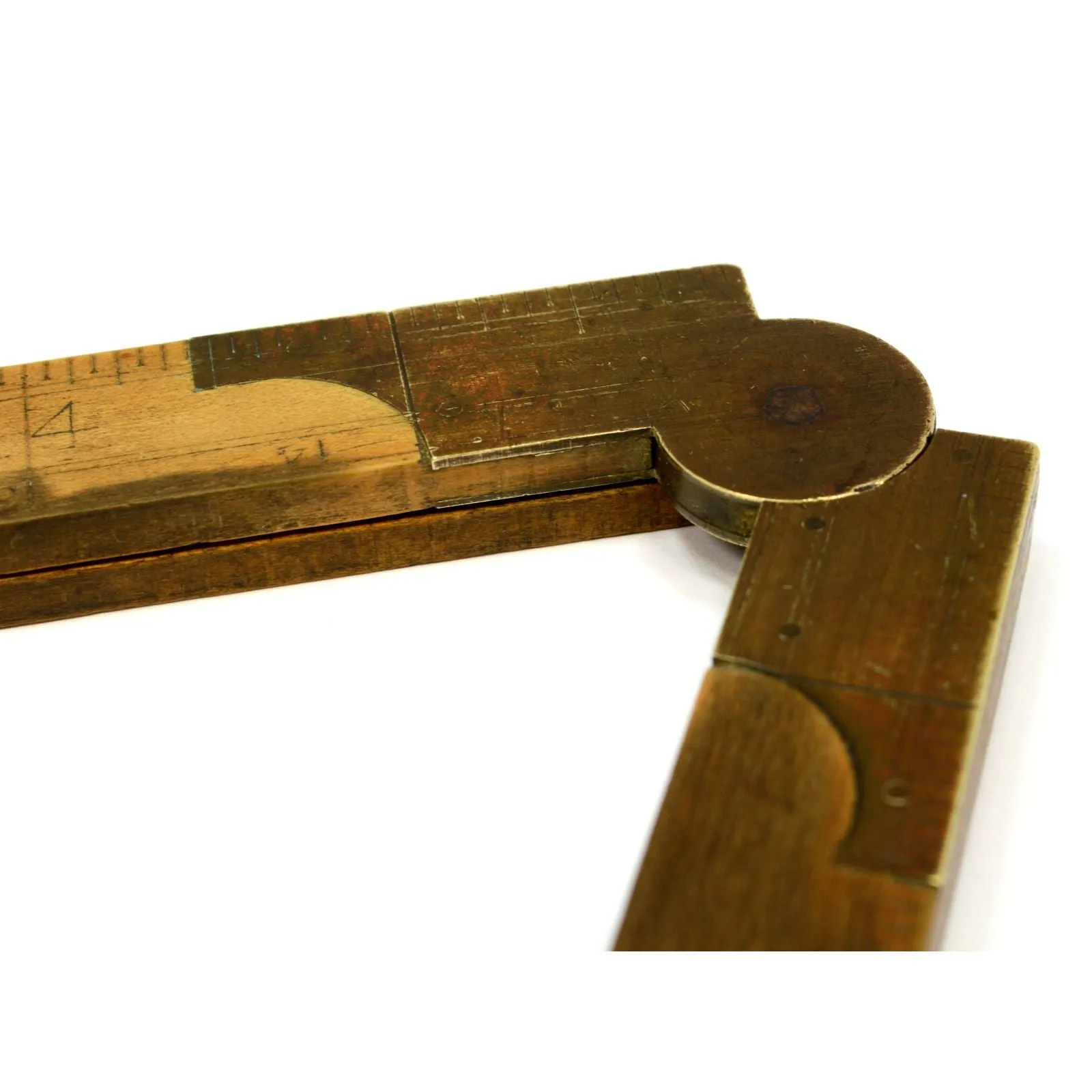 Antique STANLEY No. 81 CARPENTER'S BOARD SCALE FOLDING RULE 24" Wood Ruler RARE!