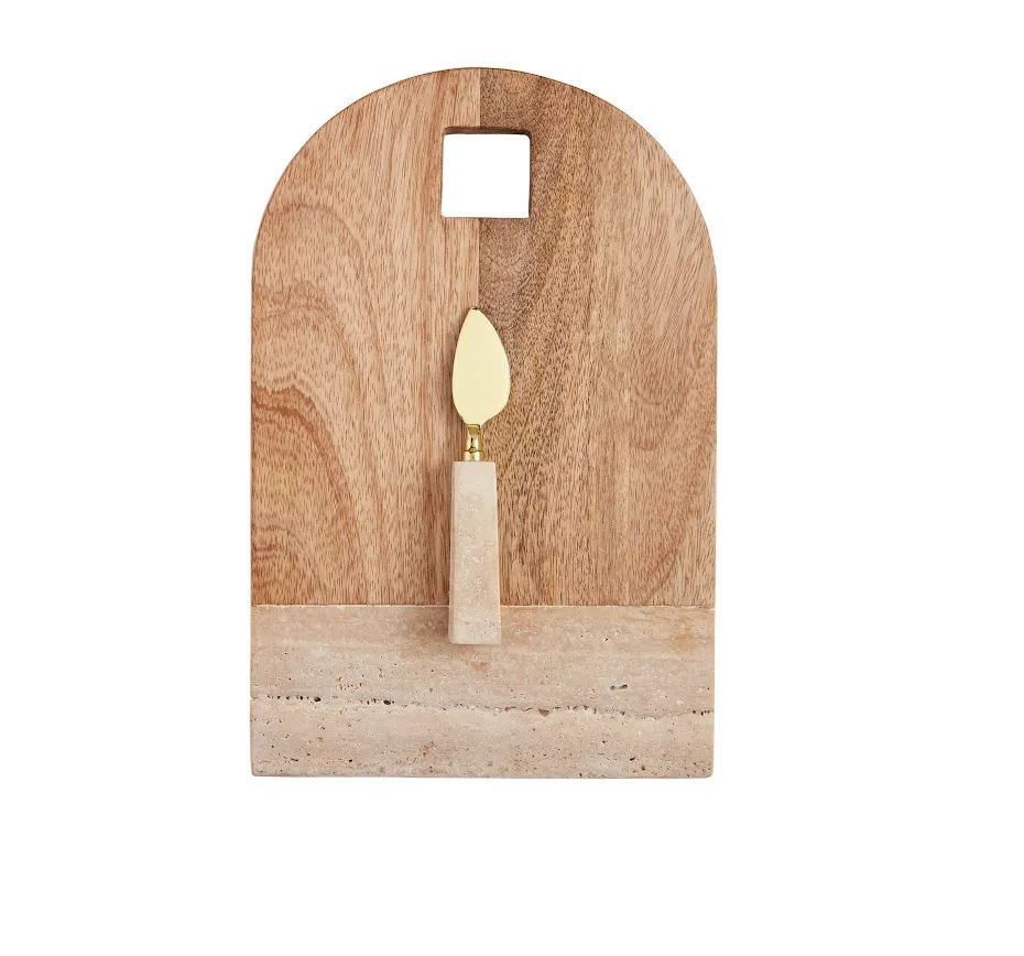 Arched Travertine Serving Set