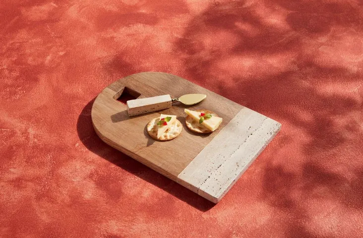 Arched Travertine Serving Set