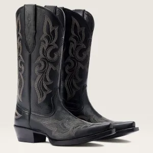 Ariat® Women's "Jennings" StretchFit Western Boots - Black Deertan