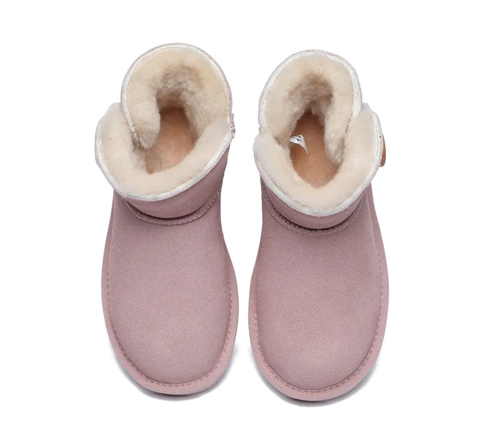 AUSTRALIAN SHEPHERD® UGG Boots Kids Sheepskin Wool Mini Button Nolan