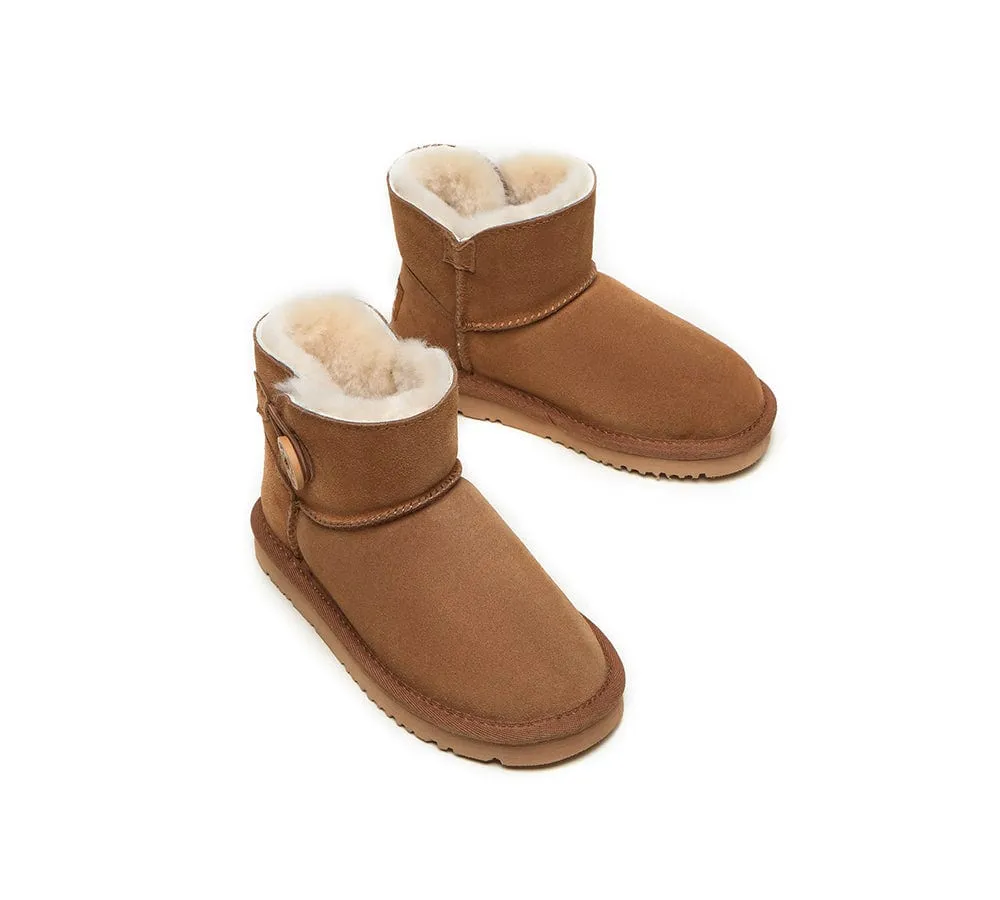 AUSTRALIAN SHEPHERD® UGG Boots Kids Sheepskin Wool Mini Button Nolan