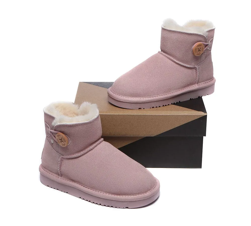 AUSTRALIAN SHEPHERD® UGG Boots Kids Sheepskin Wool Mini Button Nolan