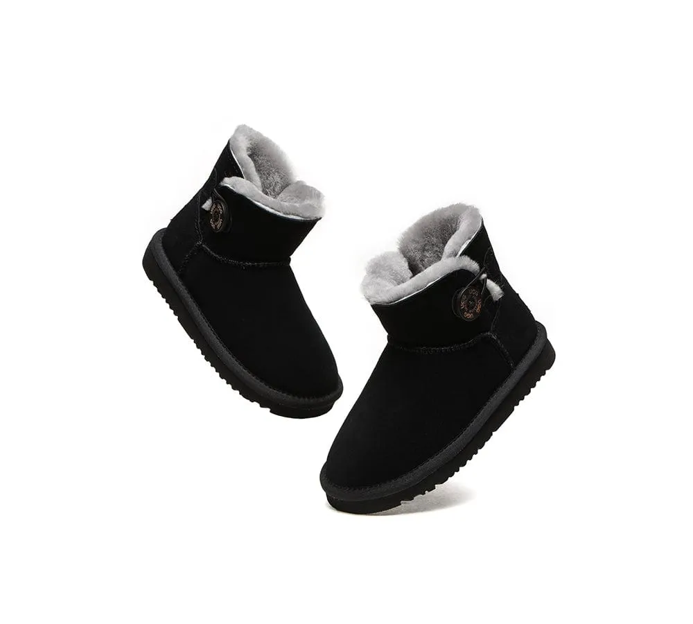 AUSTRALIAN SHEPHERD® UGG Boots Kids Sheepskin Wool Mini Button Nolan