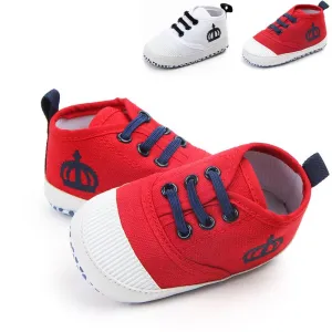 Baby Crown Embroidered Board Shoes