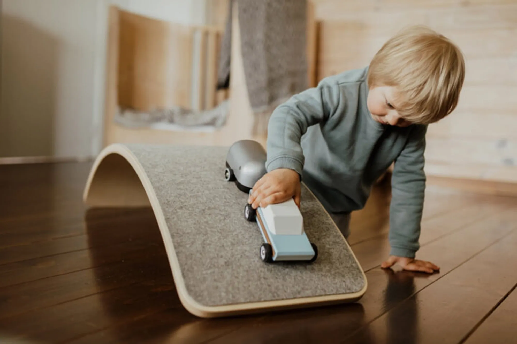 Balance Board for Yoga, Pilates suitable for toddlers, kids, adults-100% handcrafted European beech wood, natural Clear  base