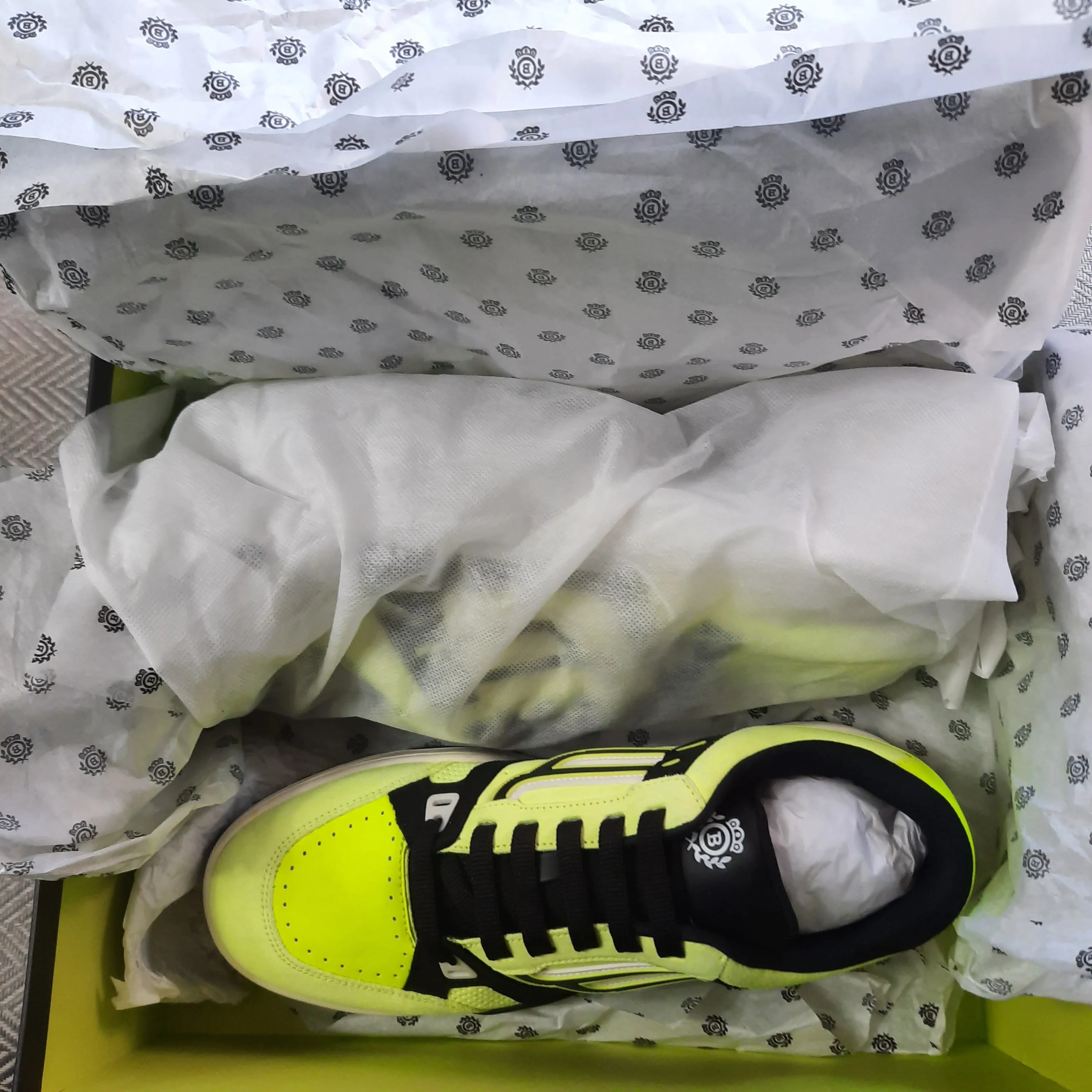 Bally Yellow Fluorescent Kuba Sneakers Size 9