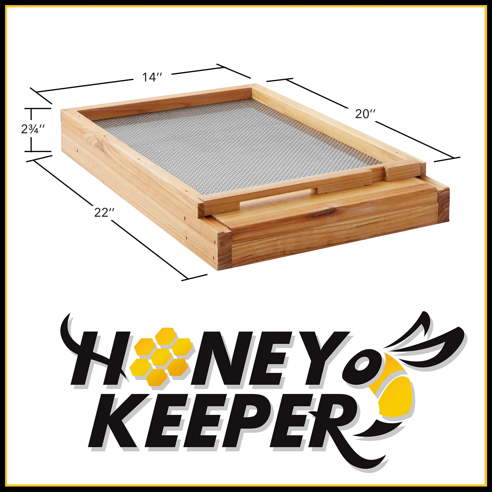 Beehive Screened Bottom Board Dipped in 100% Beeswax