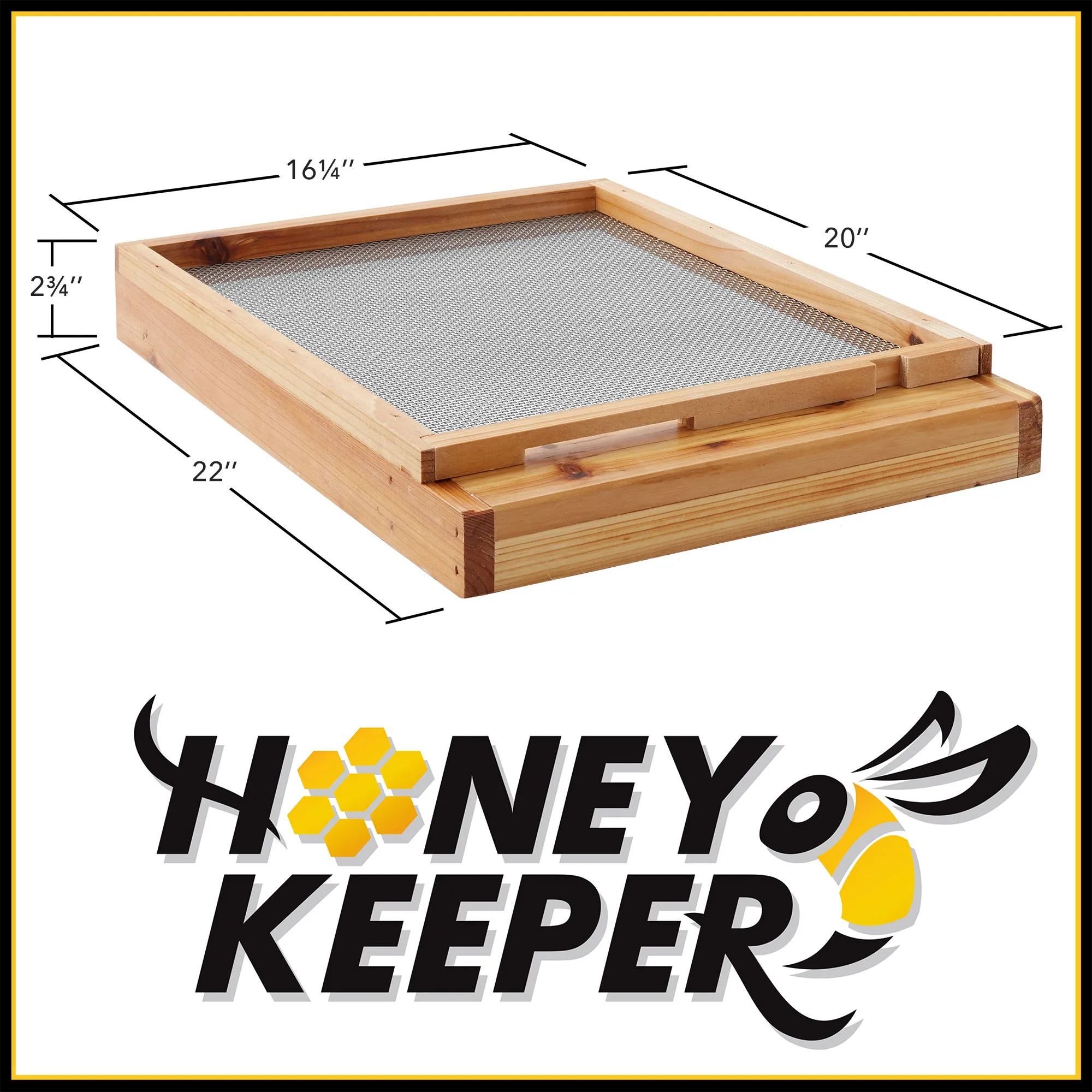 Beehive Screened Bottom Board Dipped in 100% Beeswax