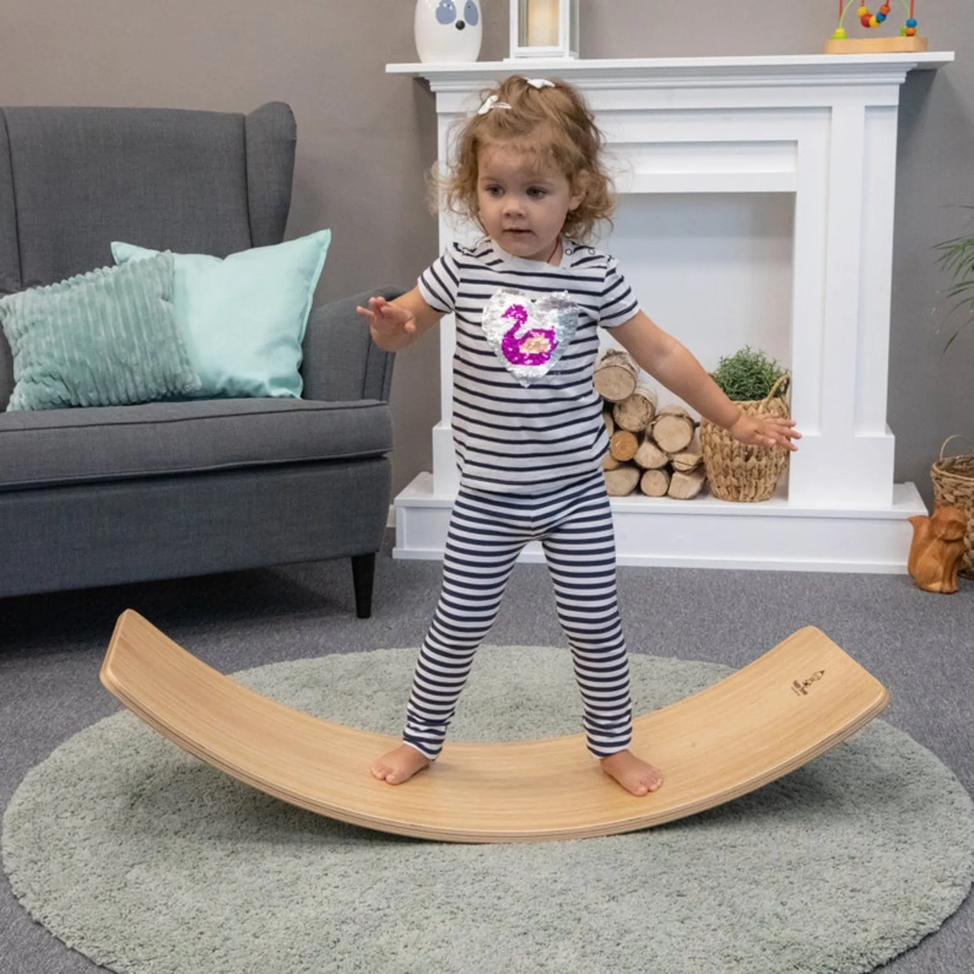 Best Balance Board for kids and adults, handmade European Baltic birch wood ideal for balance, exercise, yoga, play and fun