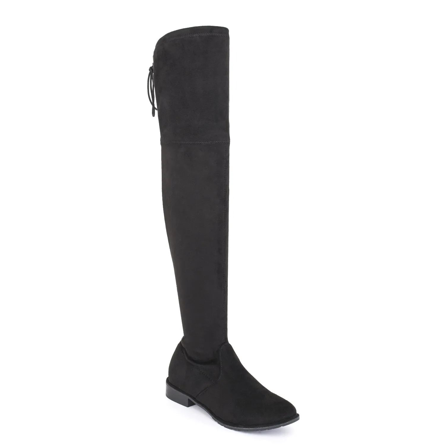 Black Suede Over The Knee Boots