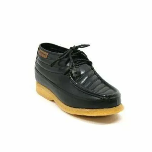 British Walkers Castle Men's Black Leather Three Quarter Lace Up Shoes