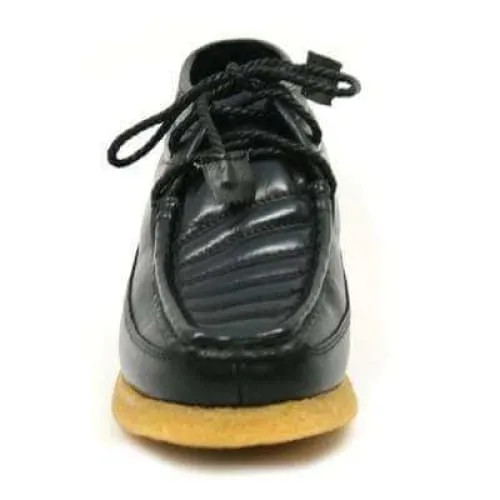 British Walkers Castle Men's Black Leather Three Quarter Lace Up Shoes