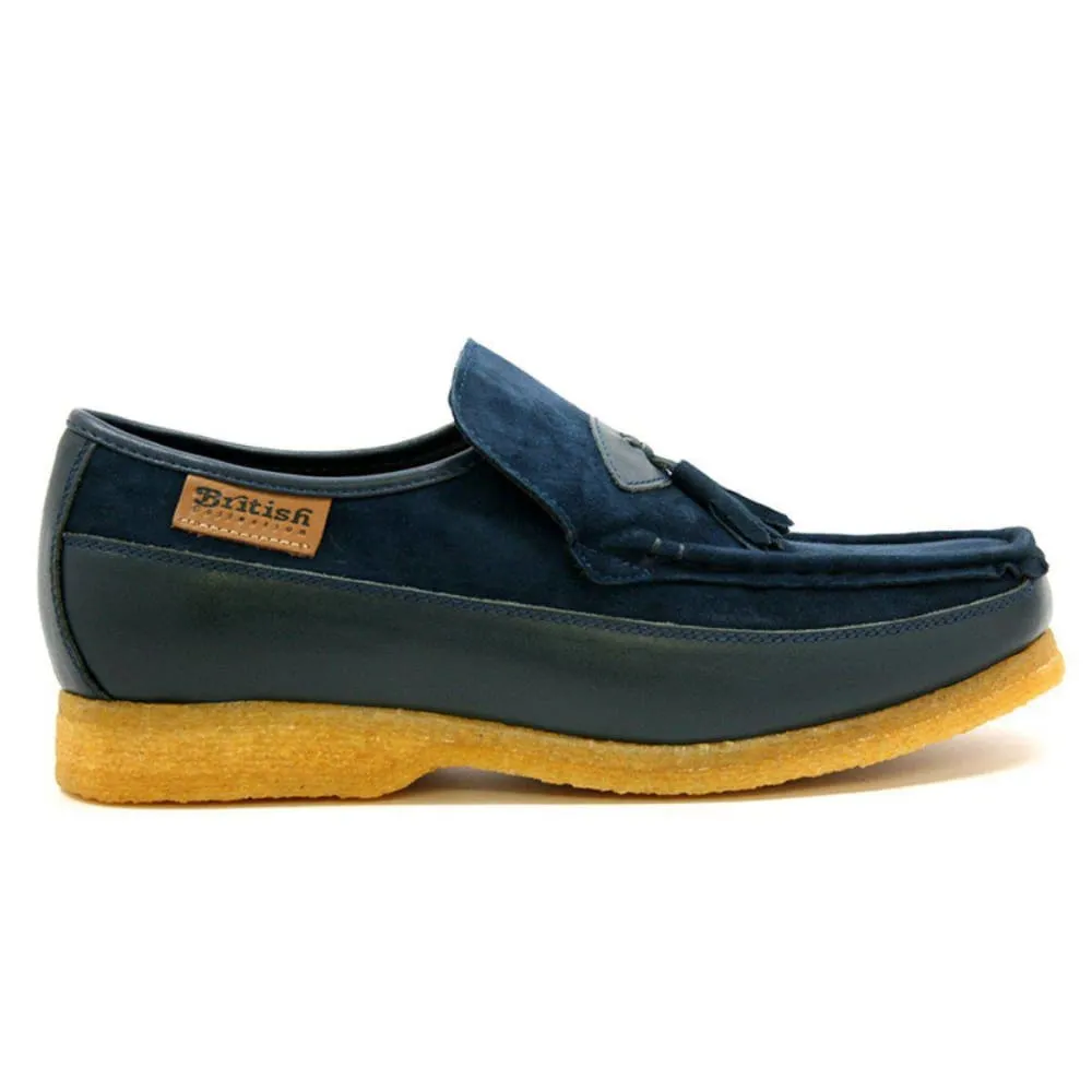 British Walkers King Men's Old School Suede and Leather Slip On Shoes