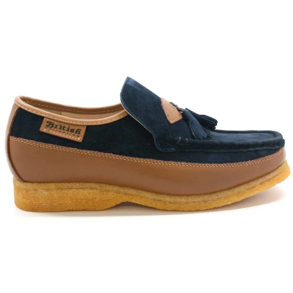 British Walkers King Men's Old School Suede and Leather Slip On Shoes