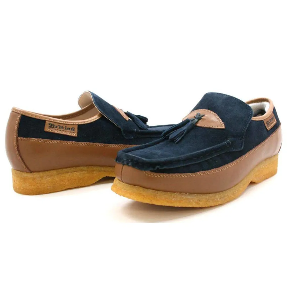 British Walkers King Men's Old School Suede and Leather Slip On Shoes