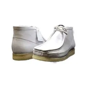 British Walkers Walker 100 Wallabee Boots Men's All White Leather