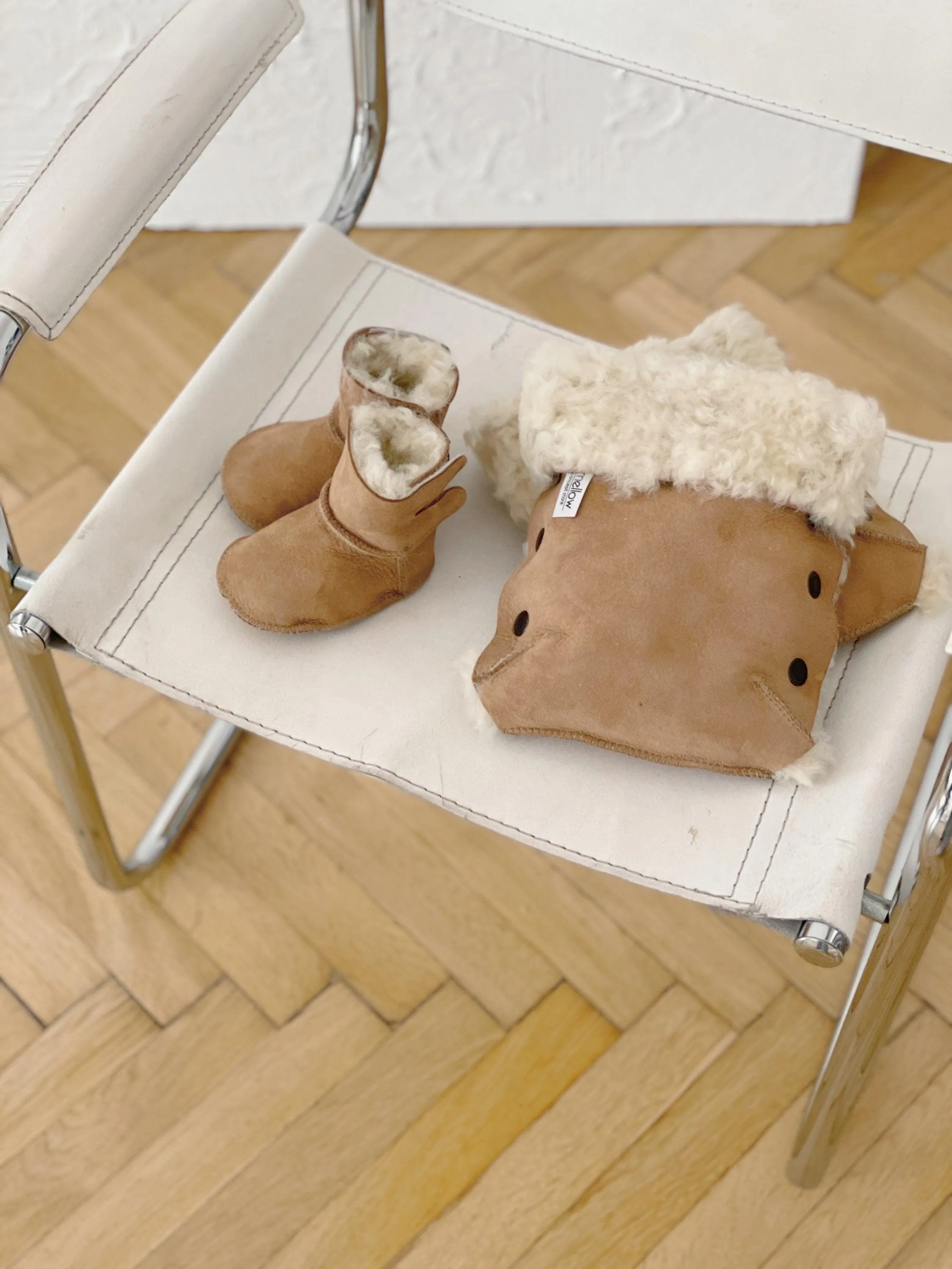 Brown Baby Natural Sheepskin Boots