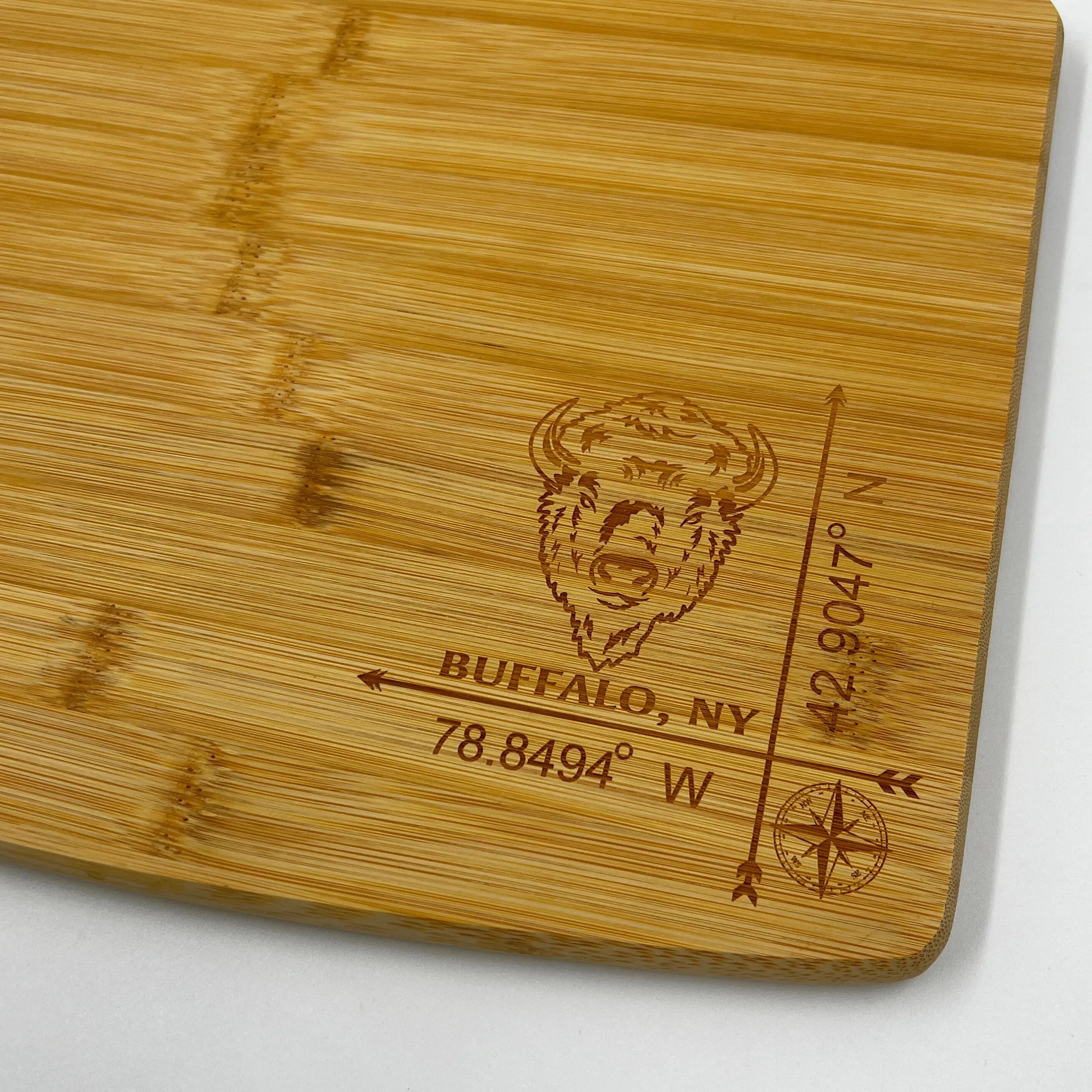 Buffalo Coordinates Bamboo Cutting Board