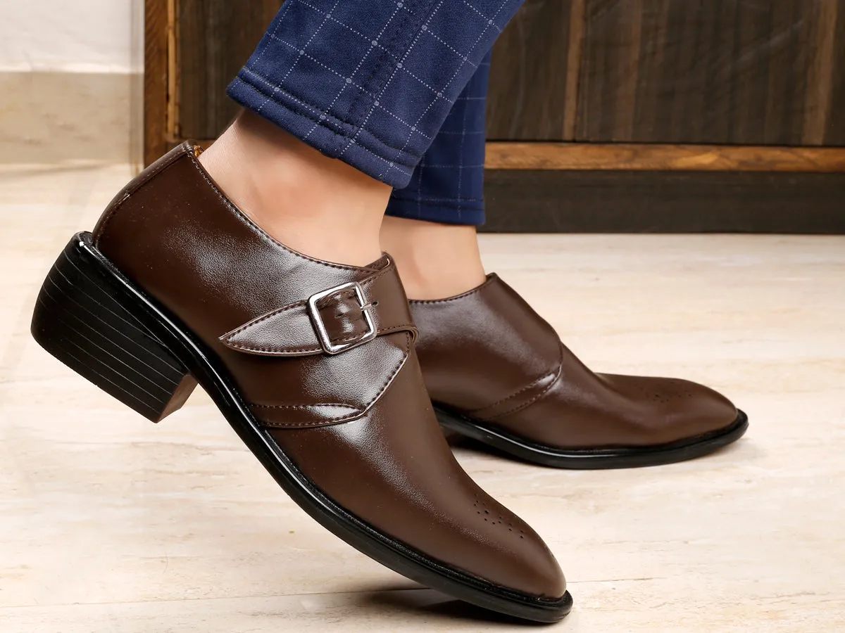 Bxxy's Stylish Monk Strap Trendy Height Increasing Moccasins