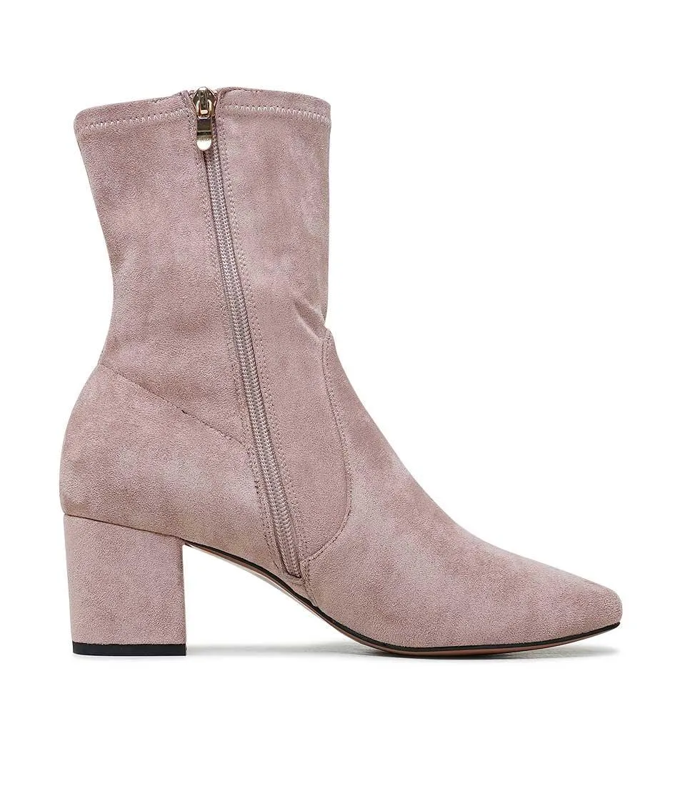 Careful Blush Suede Ankle Boots