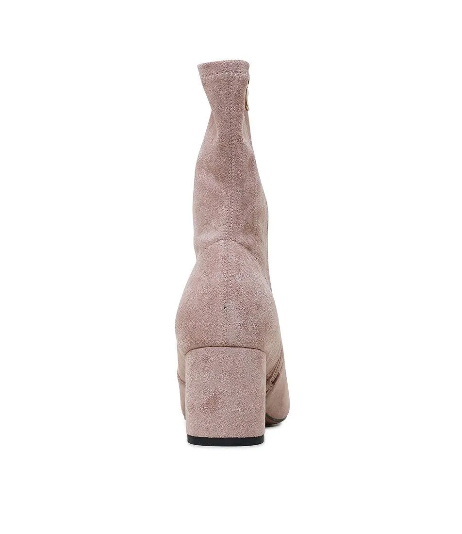 Careful Blush Suede Ankle Boots