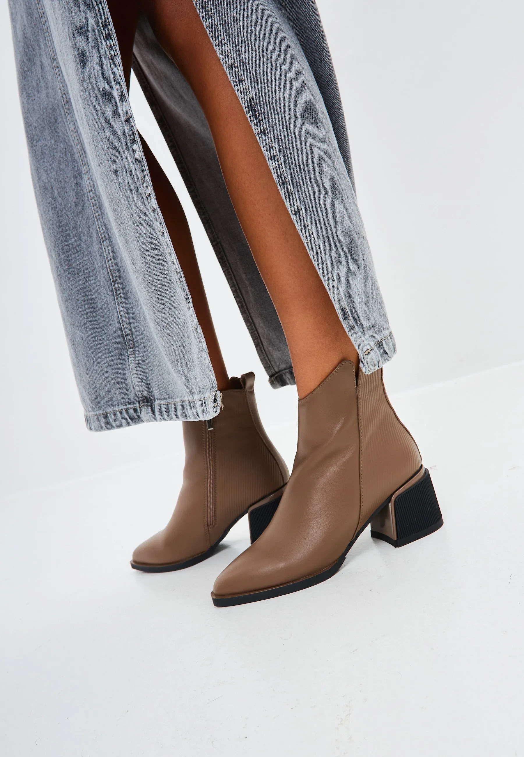 Casual Ankle Boots - Brown