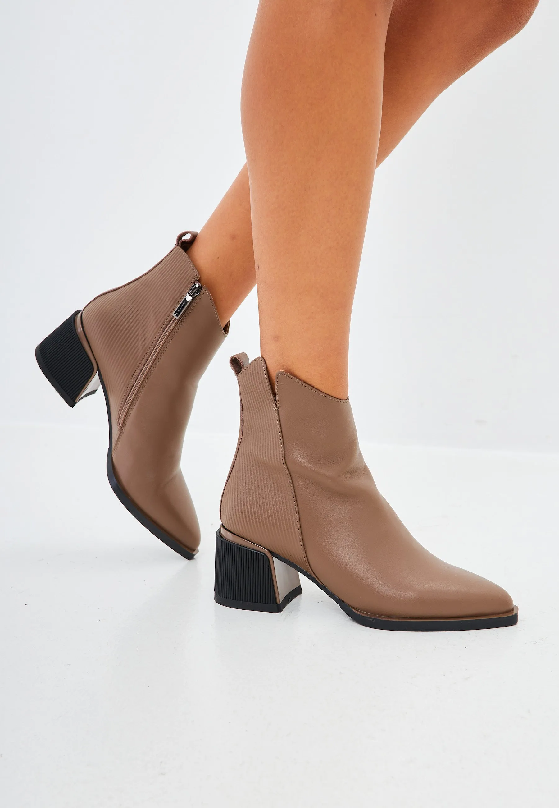 Casual Ankle Boots - Brown