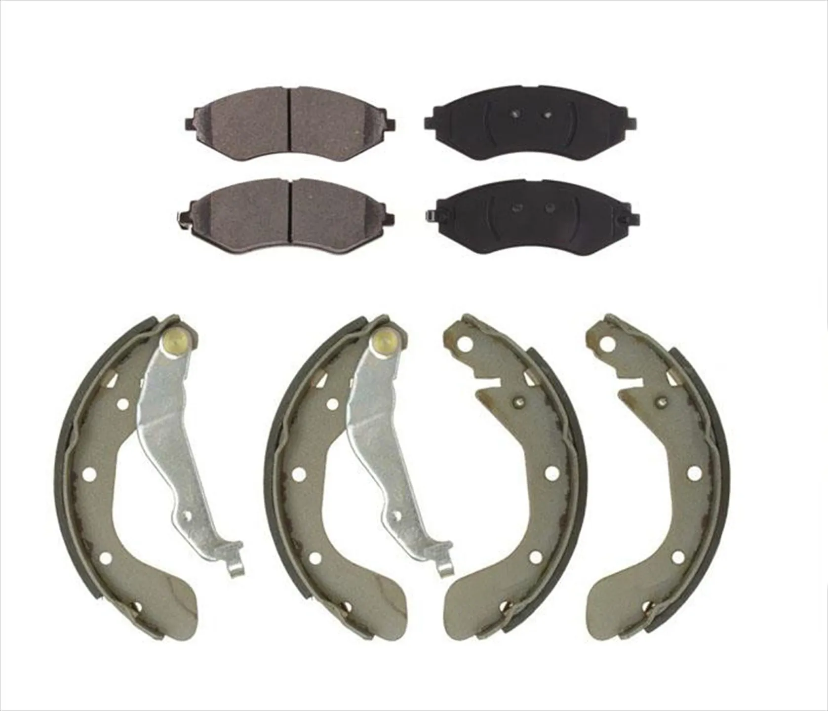 Ceramic Front Pads & New Organic Brake Shoes for Chevrolet Aveo Aveo5 05-11