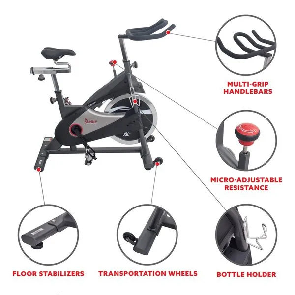 Clipless Pedal Exercise Bike Premium Chain Drive Indoor Cycling